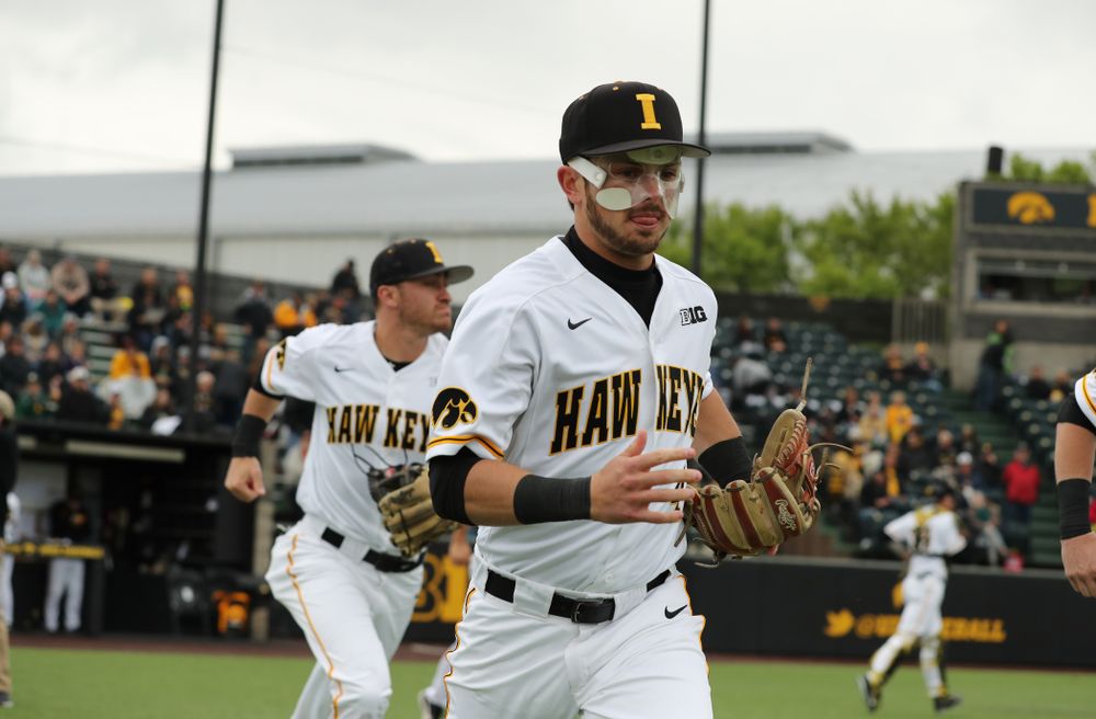 Iowa Hawkeyes infielder Mitchell Boe (4) against Michigan State Sunday, May 12, 2019 at Duane Banks Field. (Brian Ray/hawkeyesports.com)