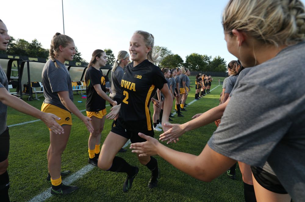 Iowa Hawkeyes midfielder Hailey Rydberg (2) against Western Michigan Thursday, August 22, 2019 at the Iowa Soccer Complex. (Brian Ray/hawkeyesports.com)