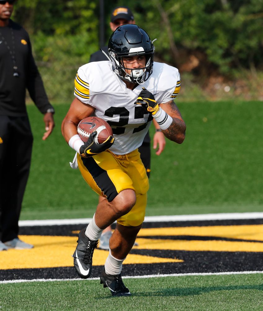 Iowa Hawkeyes defensive back Amani Hooker (27) during camp practice No. 16 Tuesday, August 21, 2018 at the Hansen Football Performance Center. (Brian Ray/hawkeyesports.com)