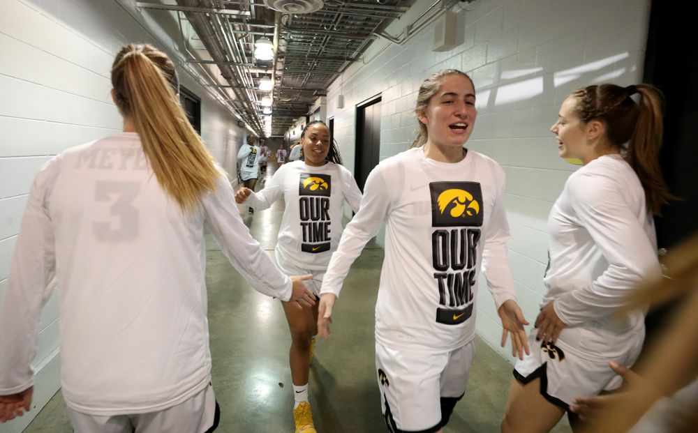 Iowa Hawkeyes Logan Cook (23) guard Alexis Sevillian (5) against Ohio State in the quarterfinals of the Big Ten Basketball Tournament Friday, March 6, 2020 at Bankers Life Fieldhouse in Indianapolis. (Brian Ray/hawkeyesports.com)