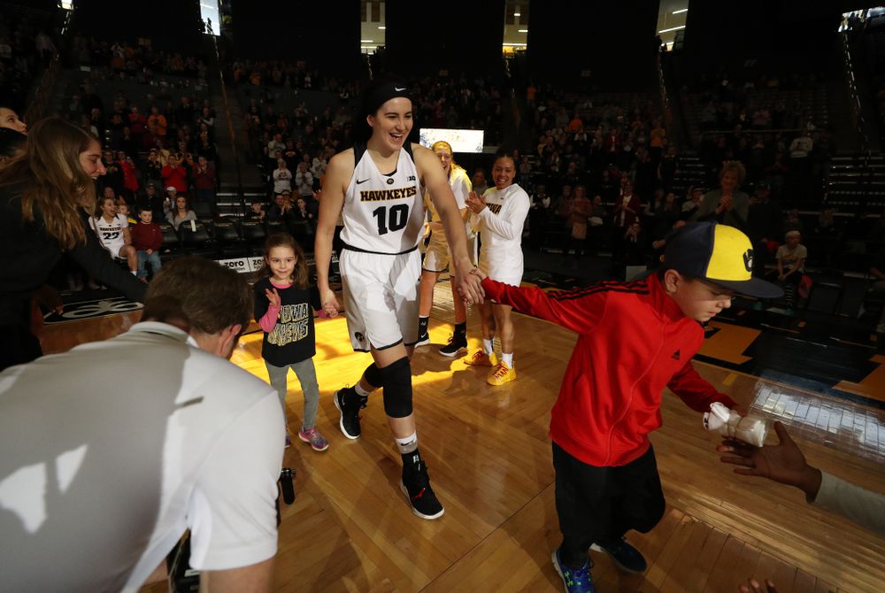 Iowa Hawkeyes forward Megan Gustafson (10) against the Purdue Boilermakers Sunday, January 27, 2019 at Carver-Hawkeye Arena. (Brian Ray/hawkeyesports.com)