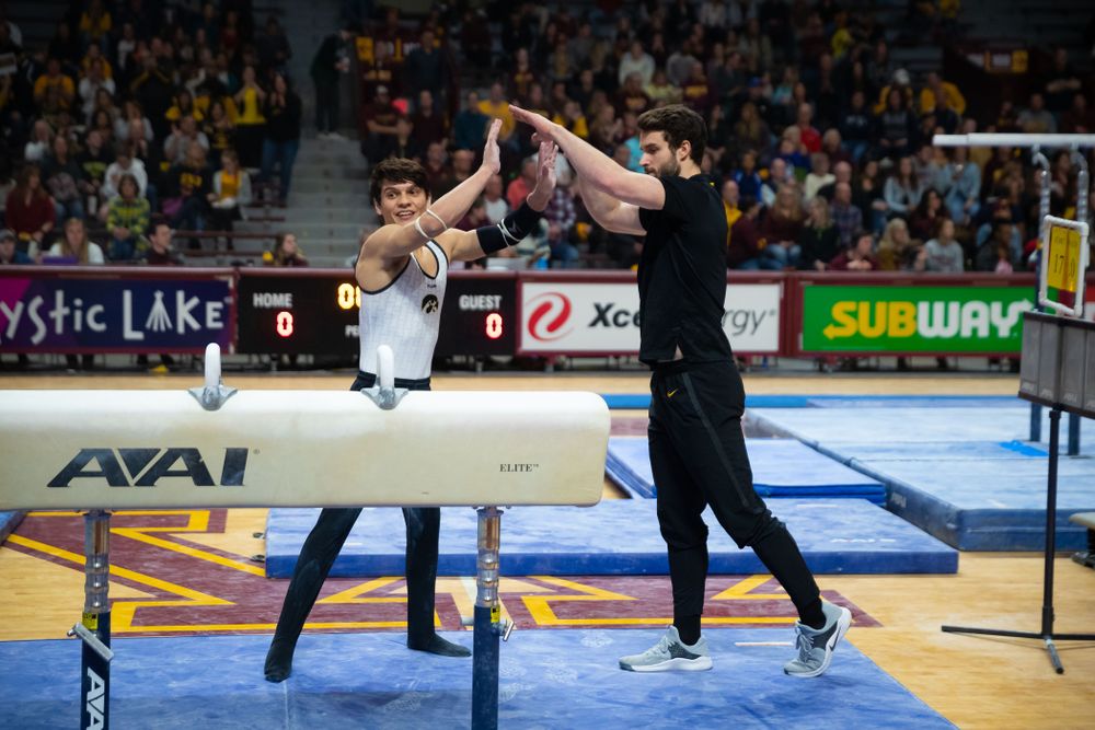 The Iowa Hawekeys against Minnesota and Penn State at the Maturi Pavilion Saturday, March 23, 2019 in Minneapolis, Minn. (C. Morgan Engel/Freelance)