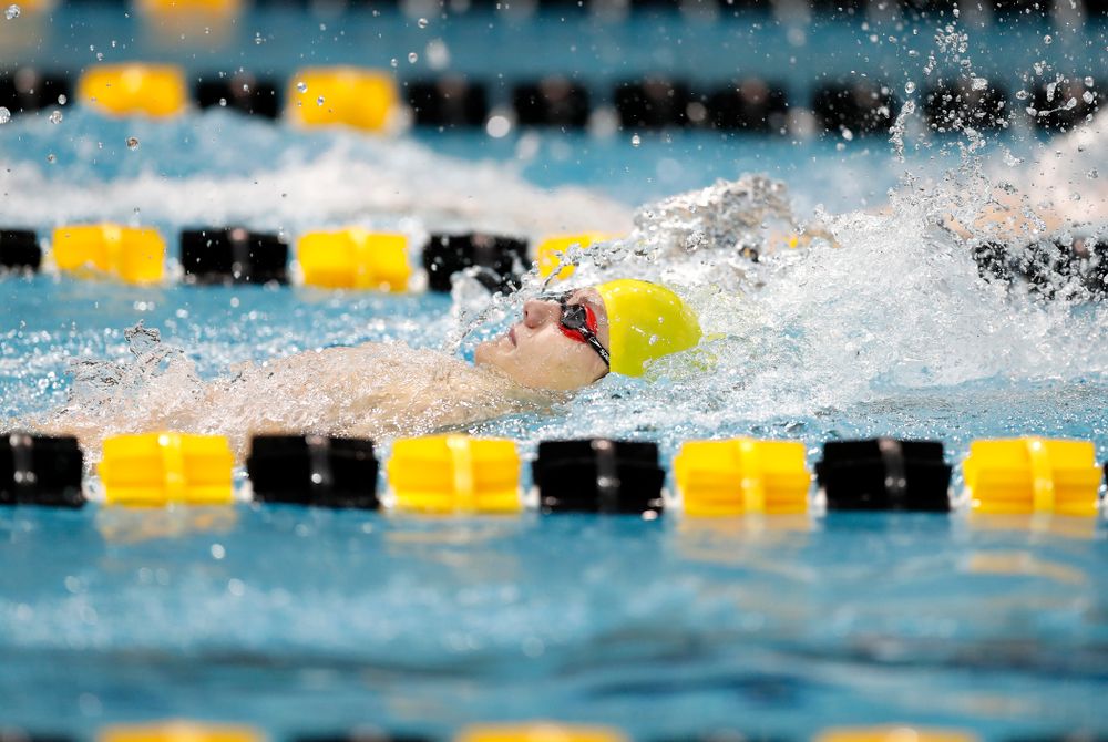 Anze Fers Erzen swims the 200 yard IM during the Black and Gold Intrasquad Saturday, September 29, 2018 at the Campus Recreation and Wellness Center. (Brian Ray/hawkeyesports.com)