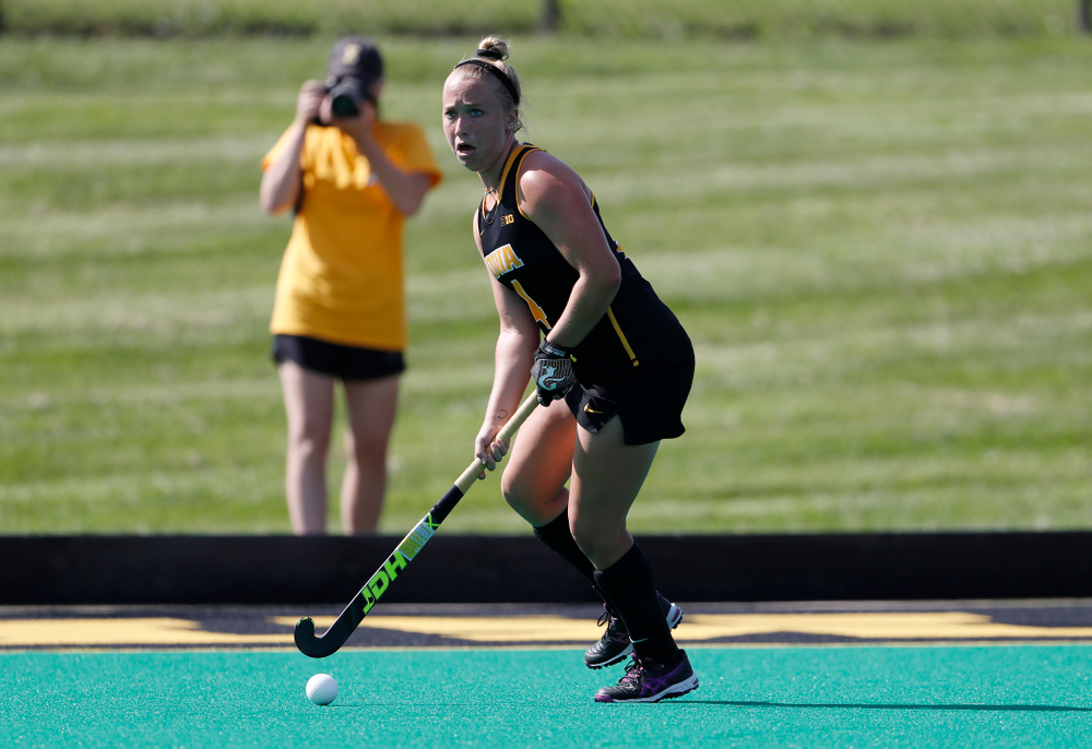 Iowa Hawkeyes Makenna Grewe (4) against the Penn Quakers Friday, September 14, 2018 at Grant Field. (Brian Ray/hawkeyesports.com)