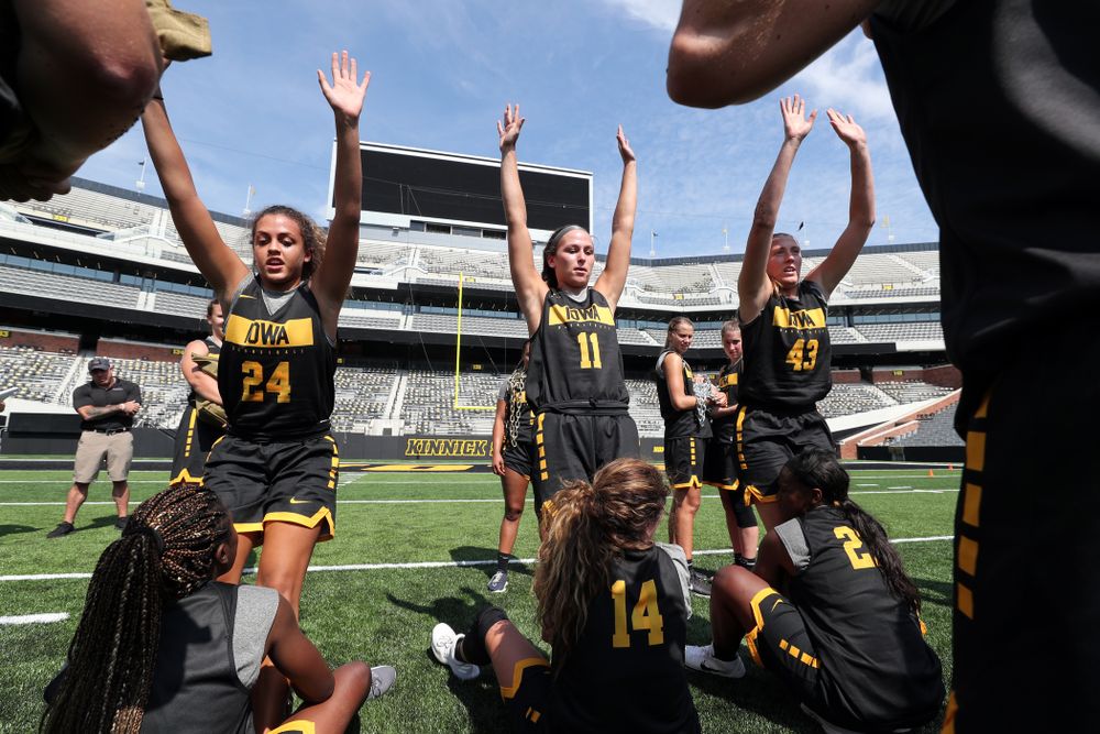 The Iowa WomenÕs Basketball Team participates in the The Program Tuesday, September 17, 2019 at Kinnick Stadium (Brian Ray/hawkeyesports.com)
