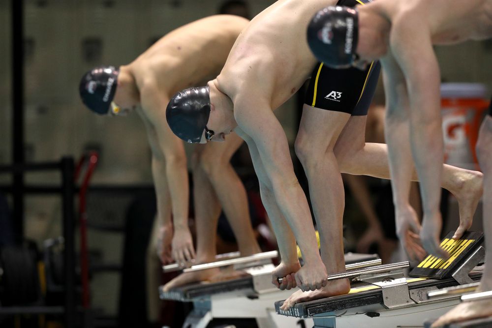 Iowa's Joe Myhre swims the 50-yard freestyle during the final of the second day at the 2019 Big Ten Swimming and Diving Championships Thursday, February 28, 2019 at the Campus Wellness and Recreation Center. (Brian Ray/hawkeyesports.com)