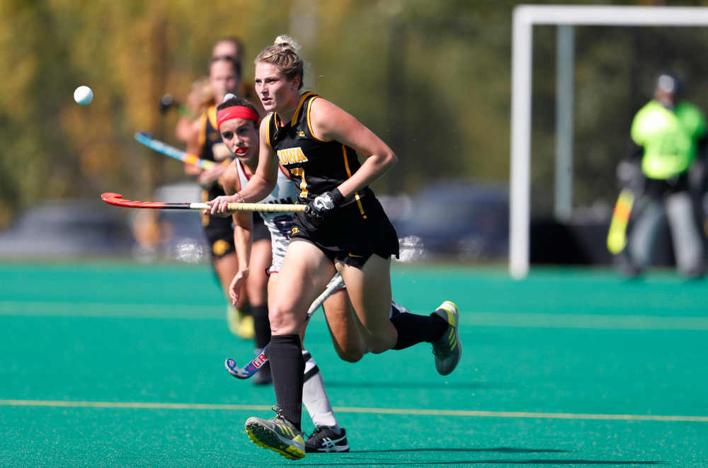 Iowa Hawkeyes Ellie Holley (7) against the Penn Quakers Friday, September 14, 2018 at Grant Field. (Brian Ray/hawkeyesports.com)