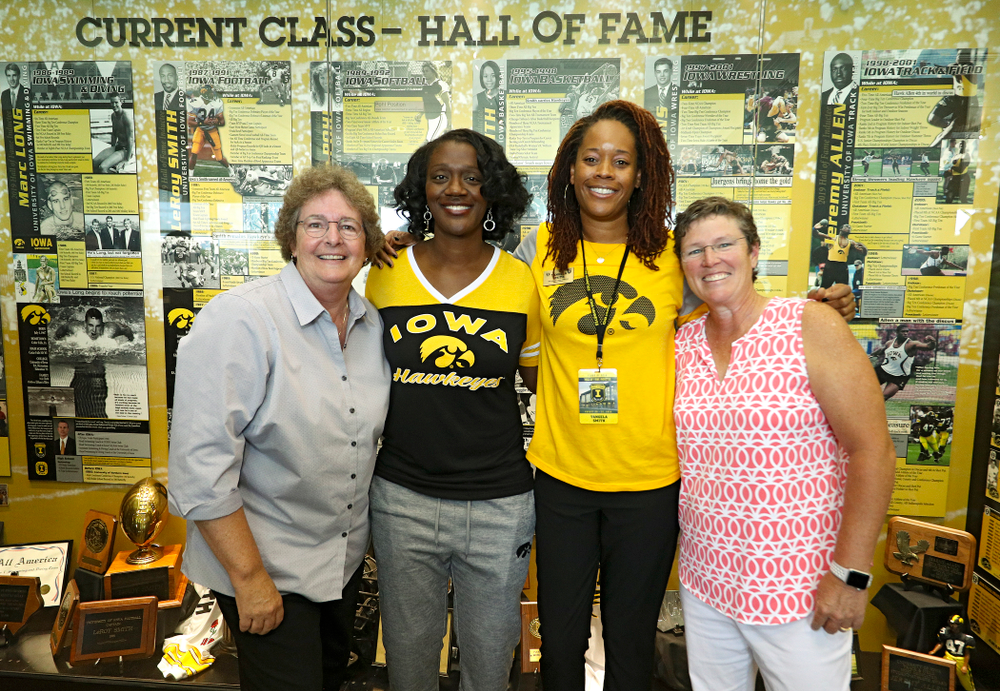 2019 University of Iowa Athletics Hall of Fame inductee Tangela Smith at the University of Iowa Athletics Hall of Fame in Iowa City on Friday, Aug 30, 2019. (Stephen Mally/hawkeyesports.com)