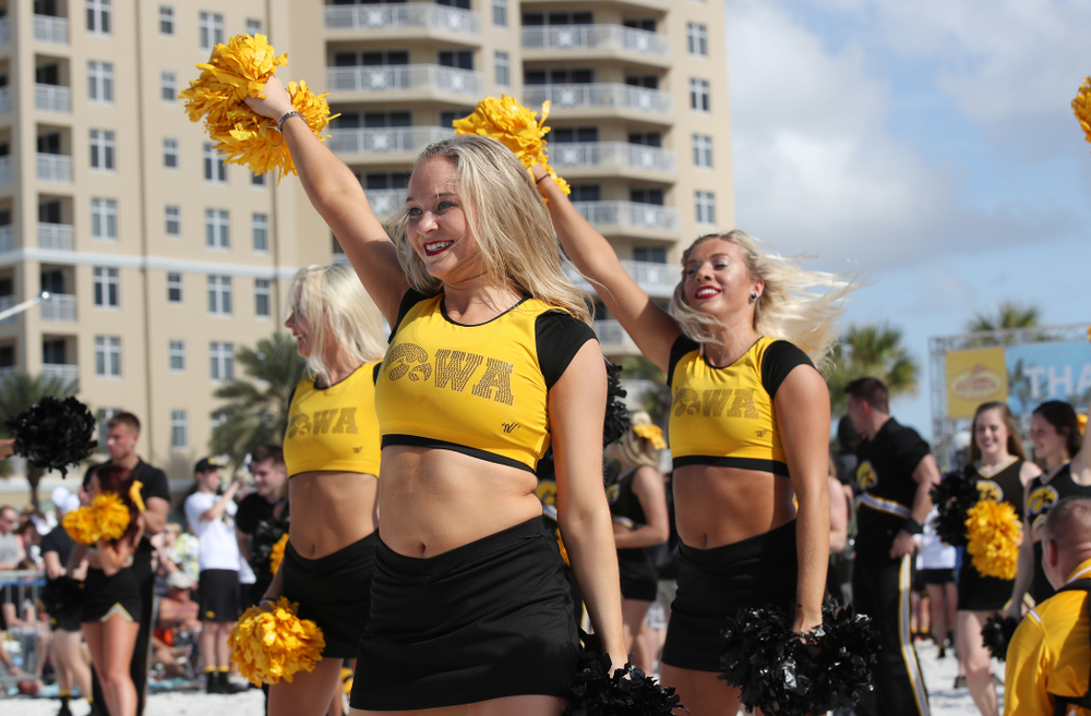 The Iowa Dance Team during the Outback Bowl Beach Day Sunday, December 30, 2018 at Clearwater Beach. (Brian Ray/hawkeyesports.com)