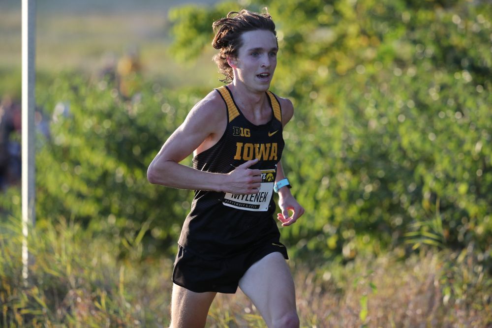 IowaÕs Nathan Mylenek runs in the 2019 Hawkeye Invitational Friday, September 6, 2019 at the Ashton Cross Country Course. (Brian Ray/hawkeyesports.com)