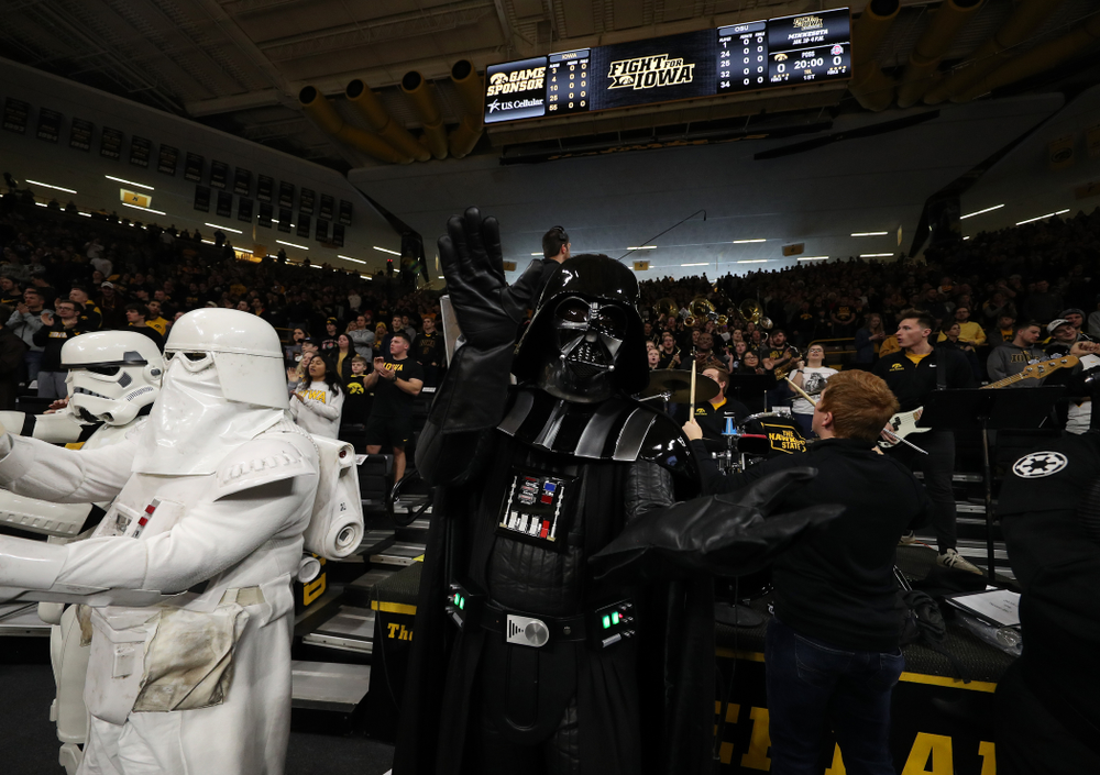Darth Vader during Star Wars Day against the Ohio State Buckeyes Saturday, January 12, 2019 at Carver-Hawkeye Arena. (Brian Ray/hawkeyesports.com)