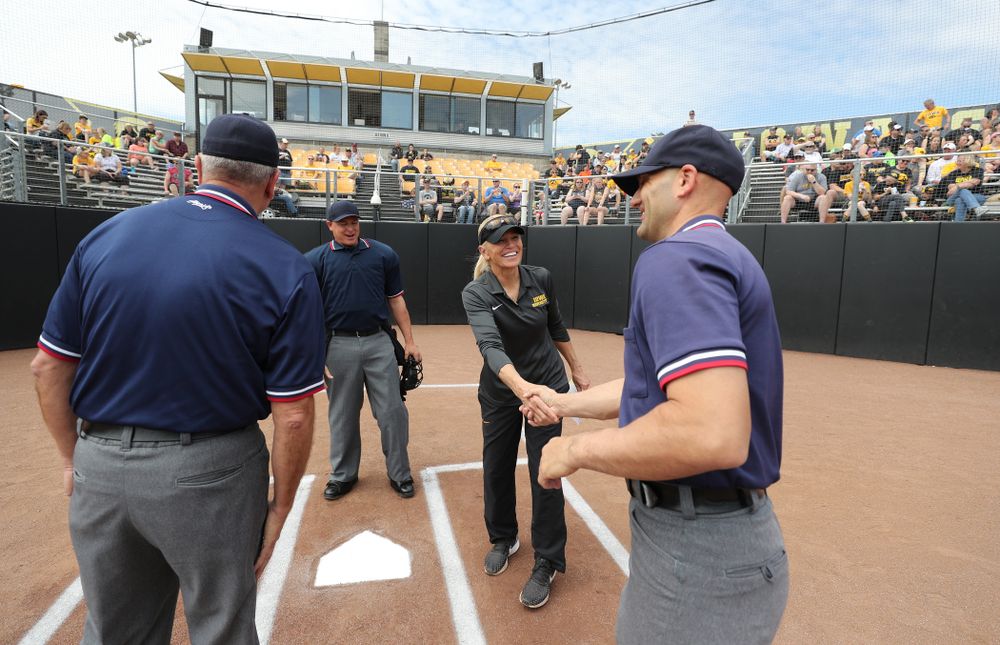 Head Coach Renee Gillispie against the Ohio State Buckeyes on senior day Sunday, May 5, 2019 at Pearl Field. (Brian Ray/hawkeyesports.com)