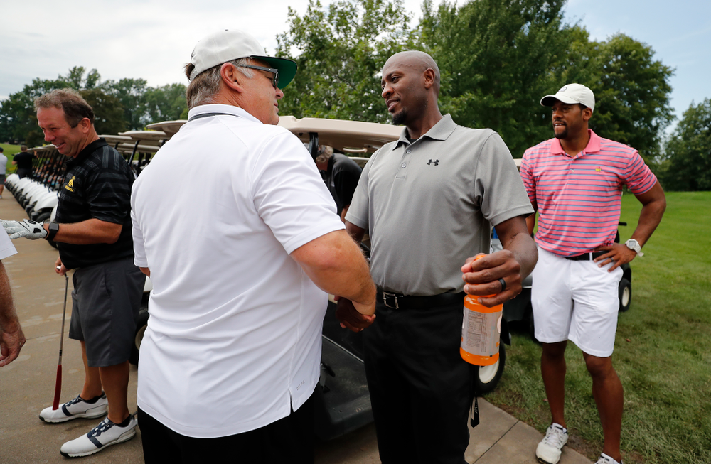 Kenyon Murray and Mike Street during the 2018 Chris Street Memorial Golf Outing Monday, August 27, 2018 at Finkbine Golf Course. (Brian Ray/hawkeyesports.com)