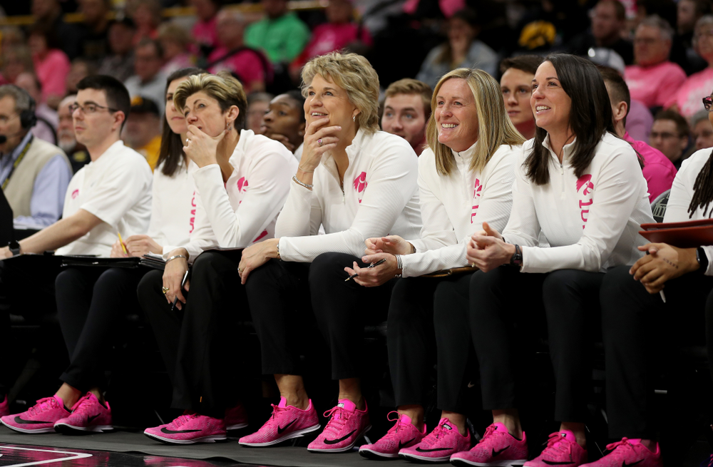 Iowa Hawkeyes head coach Lisa Bluder against the Wisconsin Badgers Sunday, February 16, 2020 at Carver-Hawkeye Arena. (Brian Ray/hawkeyesports.com)