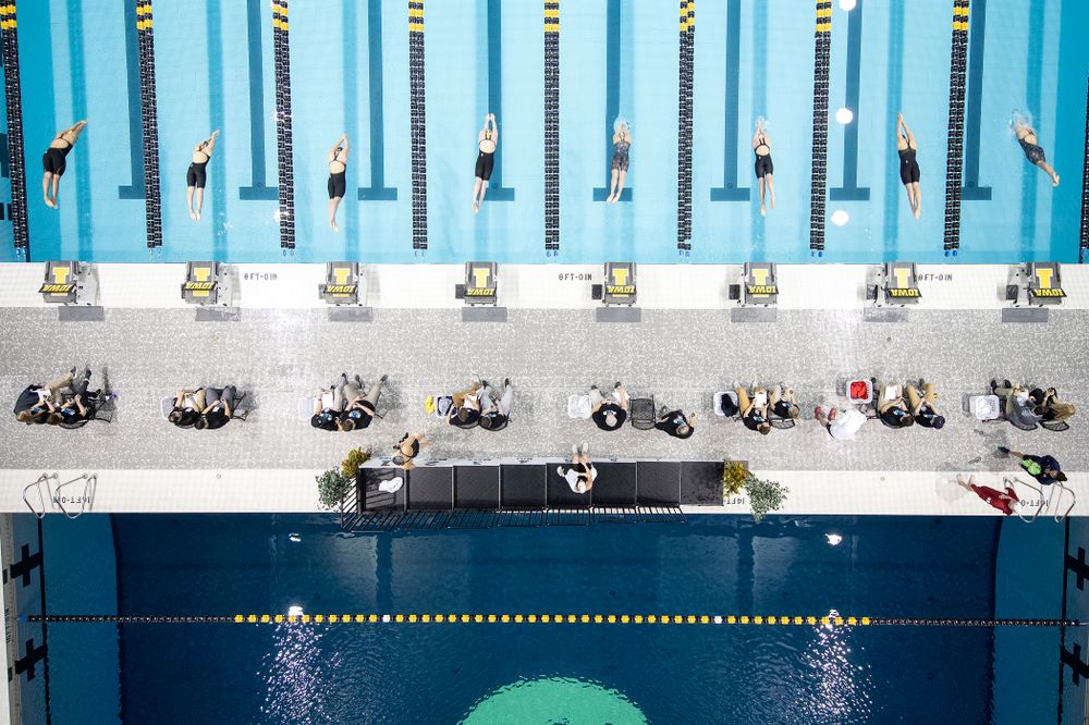 The women’s 500 yard freestyle C finals event during the 2020 Women’s Big Ten Swimming and Diving Championships at the Campus Recreation and Wellness Center in Iowa City on Thursday, February 20, 2020. (Stephen Mally/hawkeyesports.com)