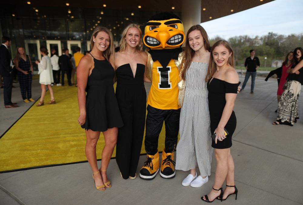 The 2019 Golden Herkys yellow carpet Tuesday, April 23, 2019 at Hancher Auditorium. (Brian Ray/hawkeyesports.com)