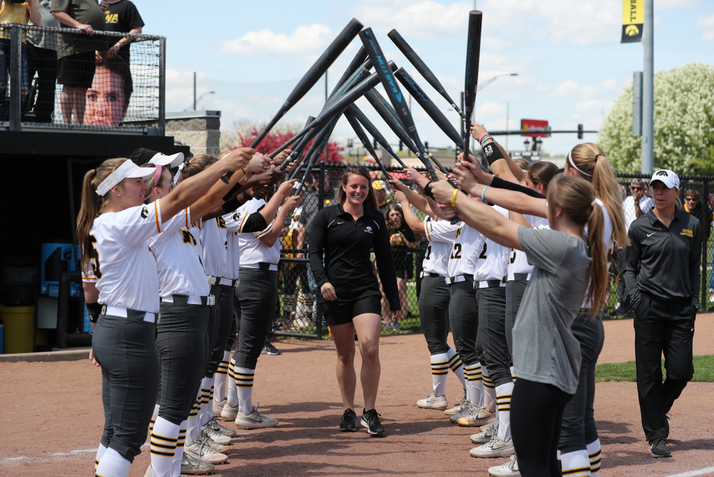 Graduate Assistant Athletic Trainer Haley Simmons during senior day festivities following their game against the Ohio State Buckeyes Sunday, May 5, 2019 at Pearl Field. (Brian Ray/hawkeyesports.com)ic