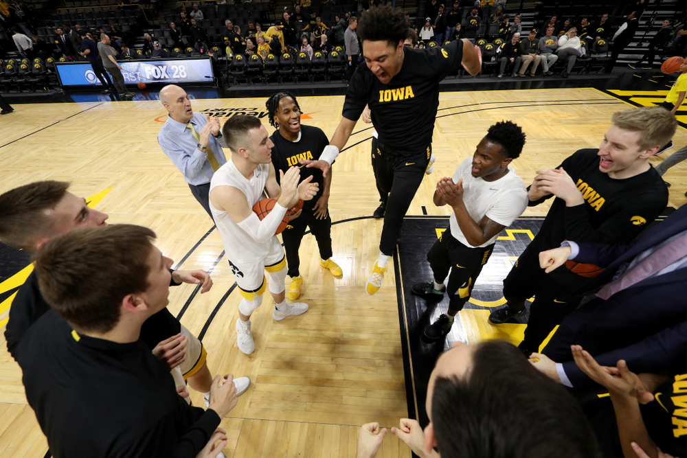 Iowa Hawkeyes forward Cordell Pemsl (35) against the Maryland Terrapins Friday, January 10, 2020 at Carver-Hawkeye Arena. (Brian Ray/hawkeyesports.com)