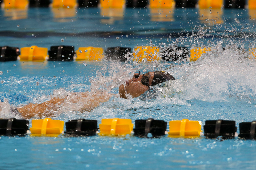 Iowa’s Preston Planells during Iowa swim and dive vs Minnesota on Saturday, October 26, 2019 at the Campus Wellness and Recreation Center. (Lily Smith/hawkeyesports.com)