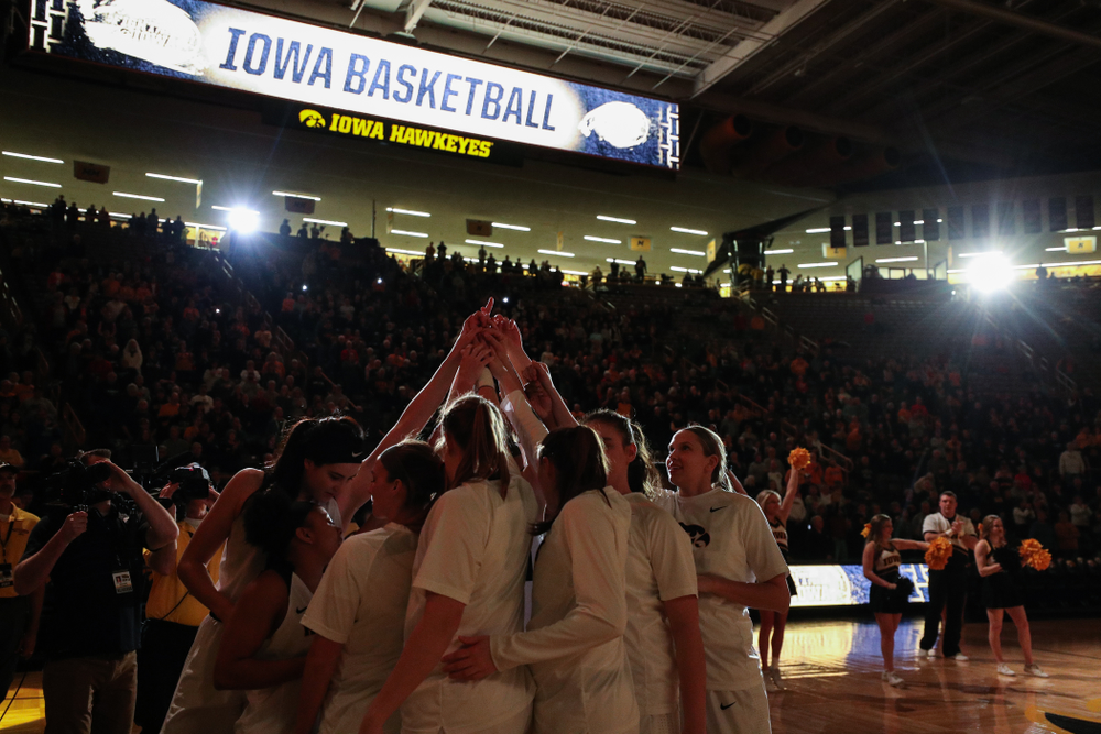 The Iowa Hawkeyes against the Illinois Fighting Illini Thursday, February 14, 2019 at Carver-Hawkeye Arena. (Brian Ray/hawkeyesports.com)