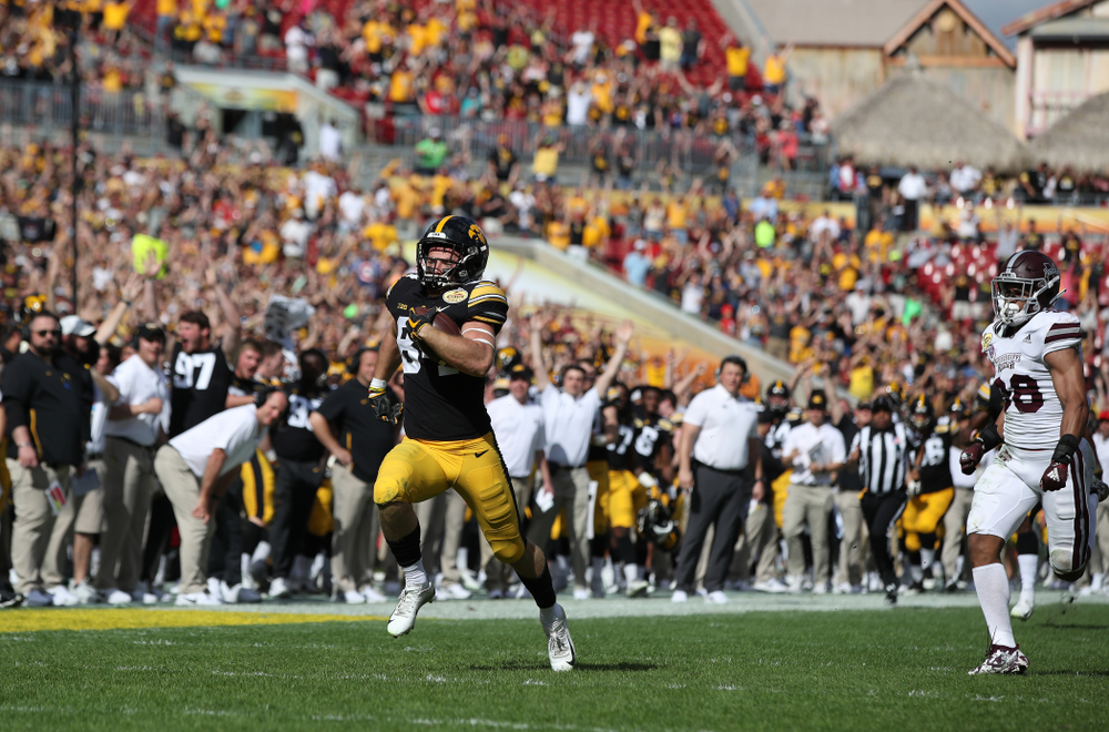 Iowa Hawkeyes wide receiver Nick Easley (84) during their Outback Bowl Tuesday, January 1, 2019 at Raymond James Stadium in Tampa, FL. (Brian Ray/hawkeyesports.com)