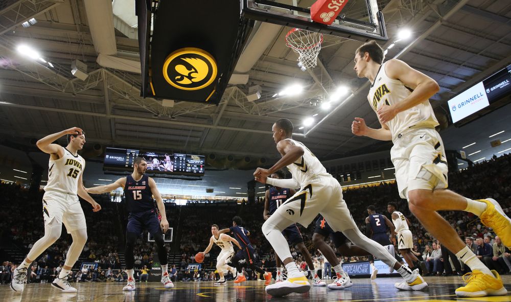Iowa Hawkeyes guard Connor McCaffery (30) against the Illinois Fighting Illini Sunday, January 20, 2019 at Carver-Hawkeye Arena. (Brian Ray/hawkeyesports.com)