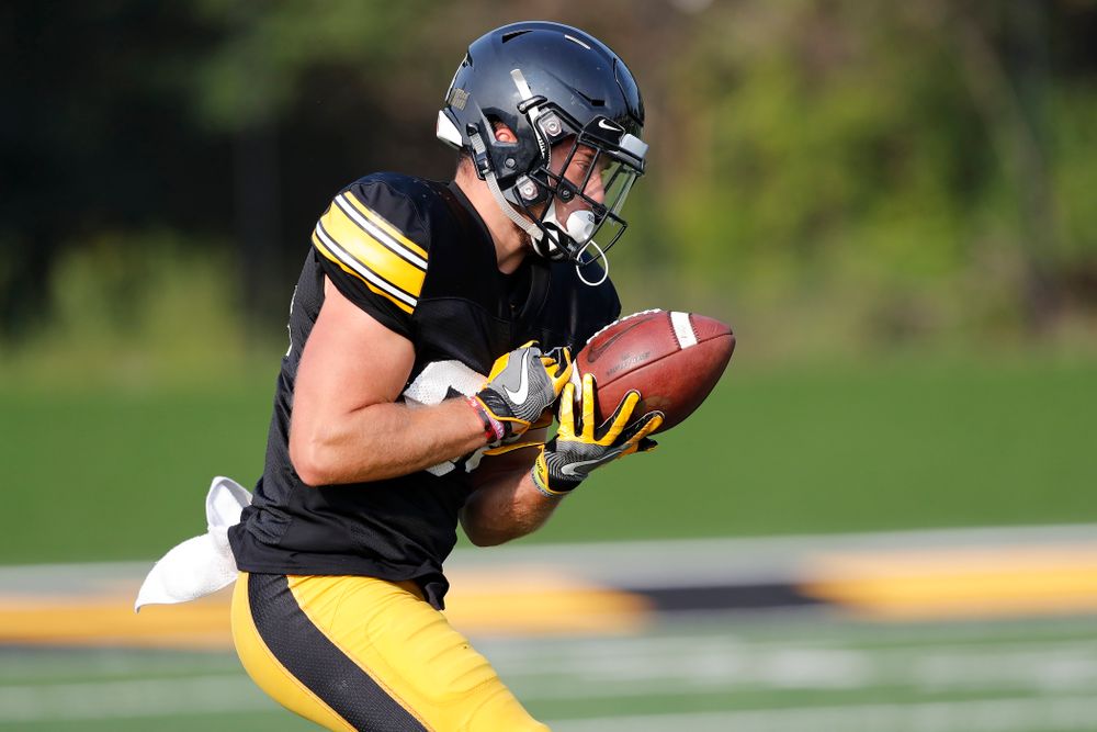 Iowa Hawkeyes wide receiver Nick Easley (84) during camp practice No. 16 Tuesday, August 21, 2018 at the Hansen Football Performance Center. (Brian Ray/hawkeyesports.com)