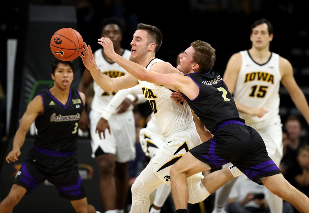 Iowa Hawkeyes guard Connor McCaffery (30) against the Western Carolina Catamounts Tuesday, December 18, 2018 at Carver-Hawkeye Arena. (Brian Ray/hawkeyesports.com)