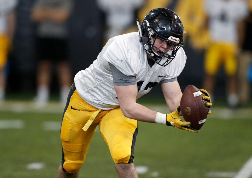 Iowa Hawkeyes linebacker Dillon Doyle Wednesday, April 4, 2018 at the Hansen Football Performance Center. (Brian Ray/hawkeyesports.com)