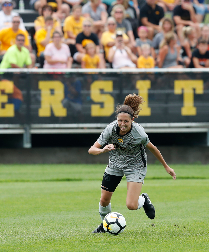Iowa Hawkeyes Josie Durr (25) against Indiana State Sunday, August 26, 2018 at the Iowa Soccer Complex. (Brian Ray/hawkeyesports.com)