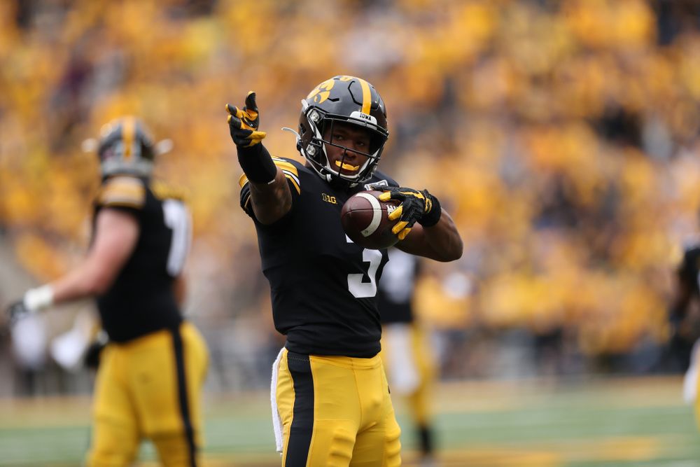 Iowa Hawkeyes wide receiver Tyrone Tracy Jr. (3) against Middle Tennessee State Saturday, September 28, 2019 at Kinnick Stadium. (Max Allen/hawkeyesports.com)