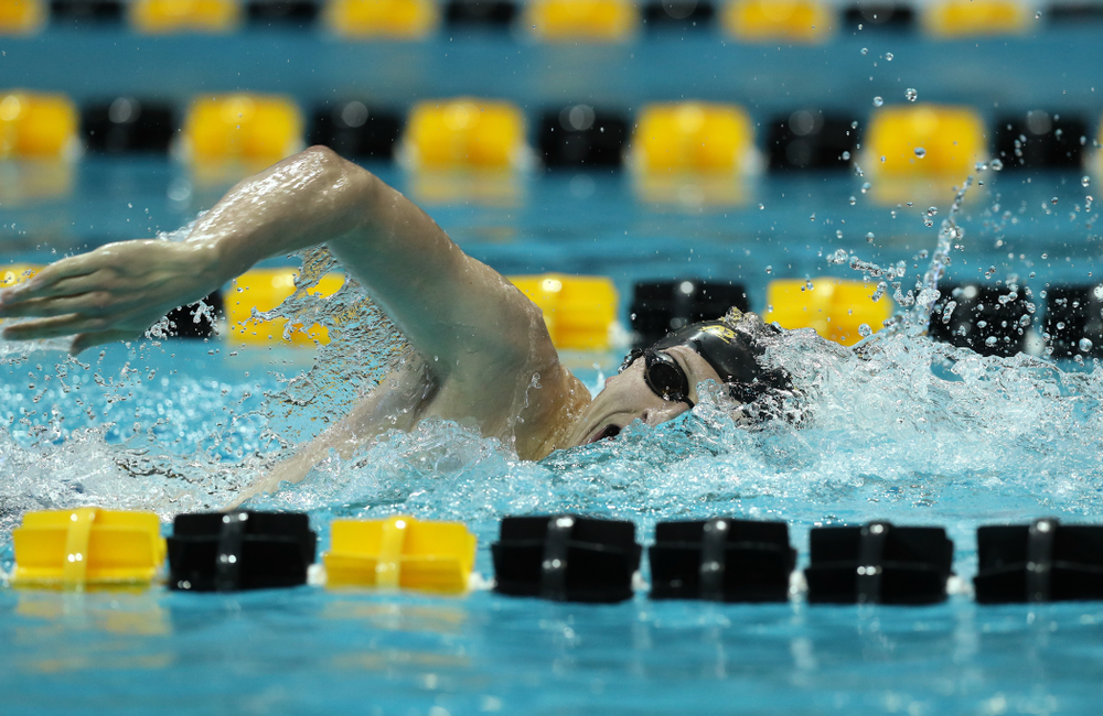 Iowa's Jackson Kuhlers swims the 200 yard Individual Medley Thursday, November 15, 2018 during the 2018 Hawkeye Invitational at the Campus Recreation and Wellness Center. (Brian Ray/hawkeyesports.com)