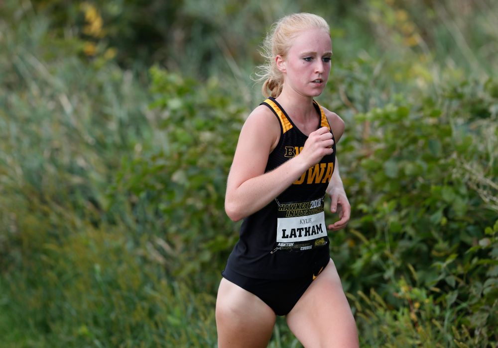 Kylie Latham during the Hawkeye Invitational Friday, August 31, 2018 at the Ashton Cross Country Course. (Brian Ray/hawkeyesports.com)