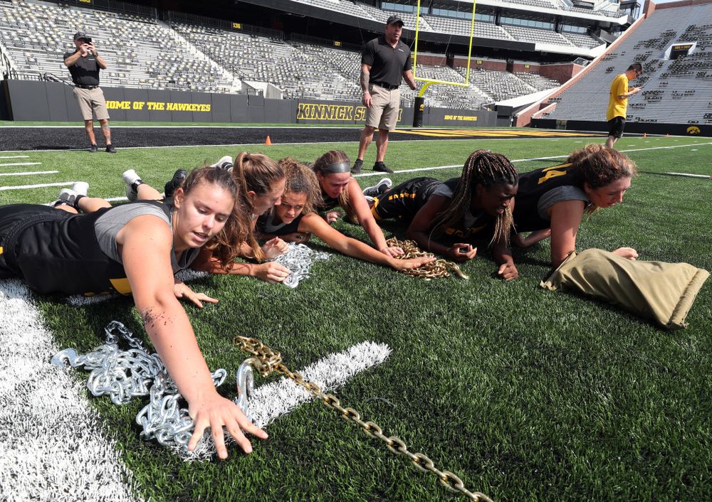 The Iowa WomenÕs Basketball Team participates in the The Program Tuesday, September 17, 2019 at Kinnick Stadium (Brian Ray/hawkeyesports.com)