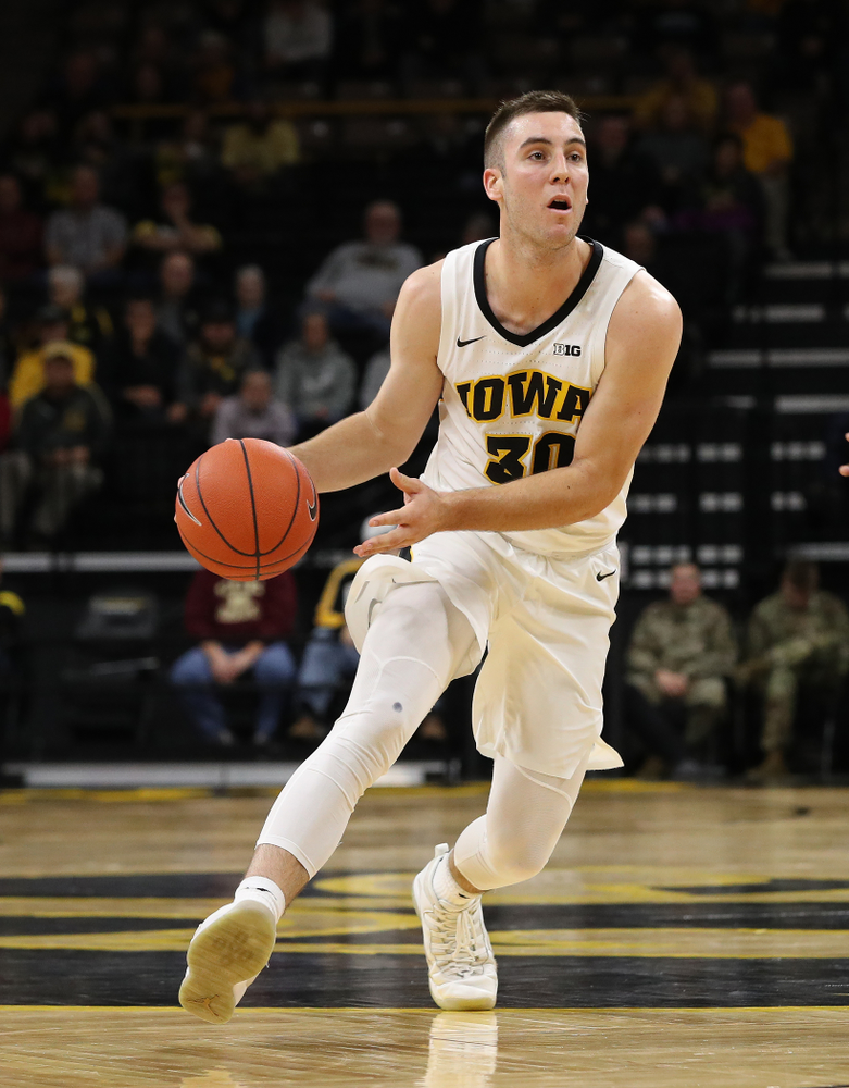 Iowa Hawkeyes guard Connor McCaffery (30) against UW Green Bay Sunday, November 11, 2018 at Carver-Hawkeye Arena. (Brian Ray/hawkeyesports.com)