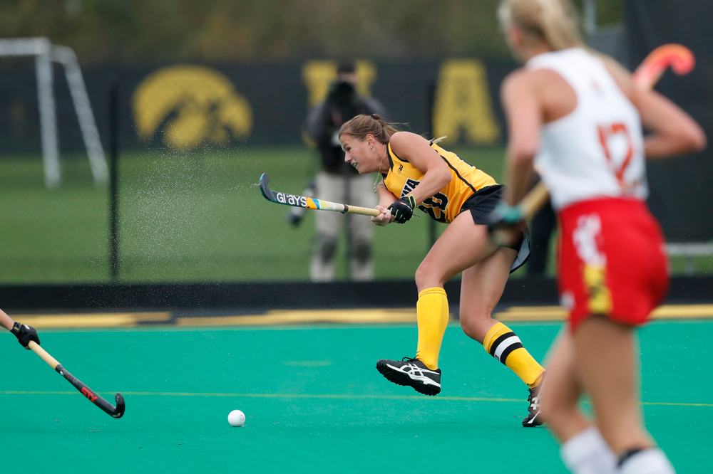 Iowa Hawkeyes Sophie Sunderland (20) against Maryland Sunday, October 14, 2018 at Grant Field. (Brian Ray/hawkeyesports.com)