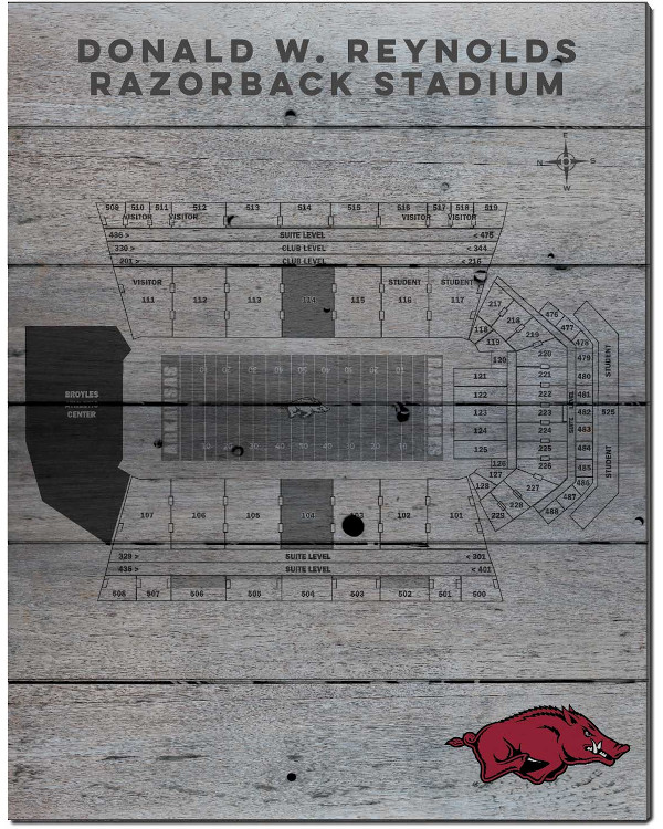 Official Arkansas Razorbacks Pallet Pride Stadium Seat ...