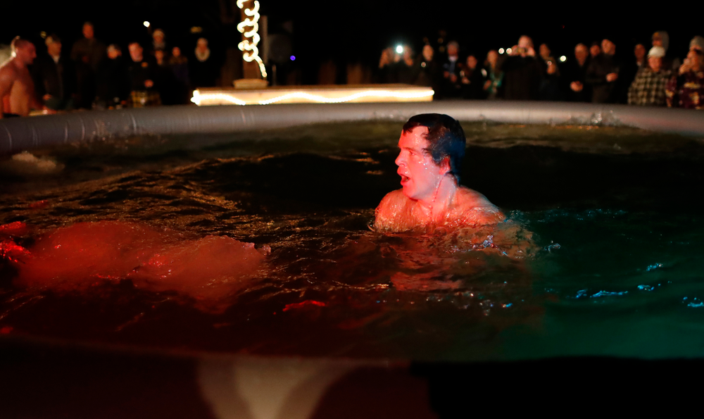 The Hawkeye Wrestling Club Arctic Plunge Saturday, January 27, 2018 at Brown Dear Golf Course in Coralville. (Brian Ray/hawkeyesports.com)