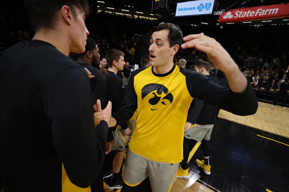 Iowa Hawkeyes forward Ryan Kriener (15) against the Nebraska Cornhuskers Sunday, January 6, 2019 at Carver-Hawkeye Arena. (Brian Ray/hawkeyesports.com)
