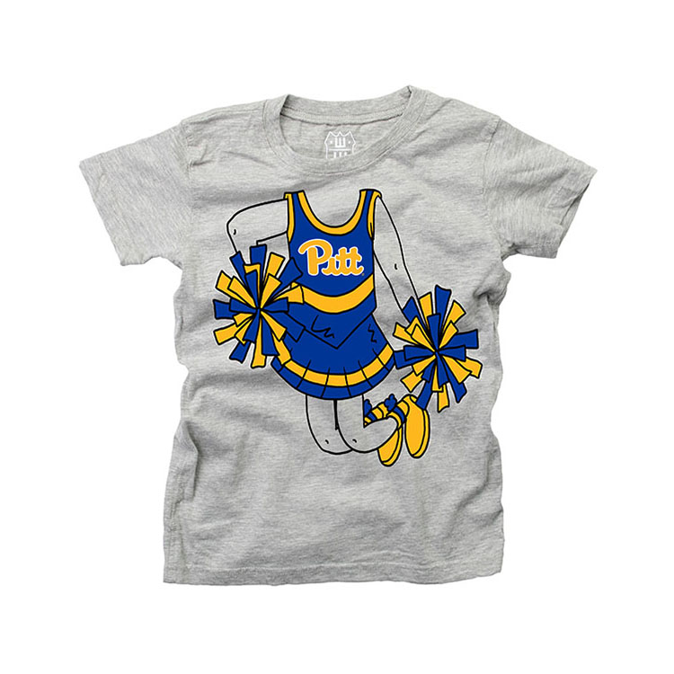 Pitt Panthers Toddler Blend Short Sleeve Cheerleader Pittsburgh