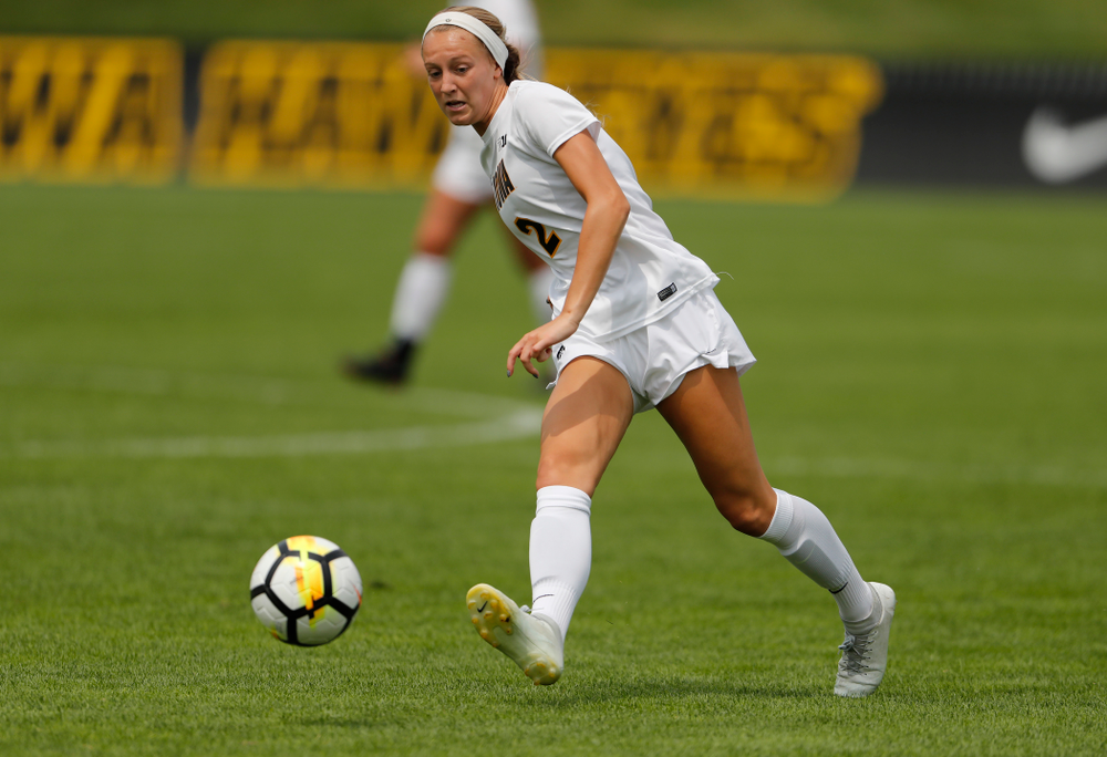 Iowa Hawkeyes Hailey Rydberg (2) against the Creighton Bluejays Sunday, August 19, 2018 at the Iowa Soccer Complex. (Brian Ray/hawkeyesports.com)
