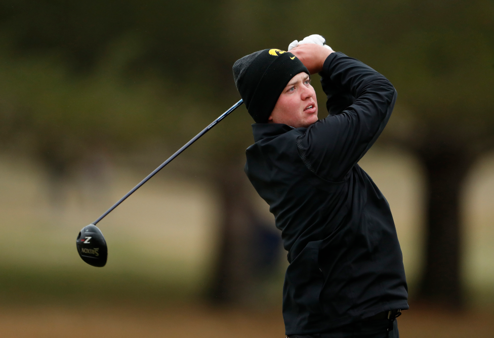 Iowa's Matthew Walker during day two of the 2018 Hawkeye Invitational Friday, April 13, 2018 at Finkbine Golf Course. (Brian Ray/hawkeyesports.com)