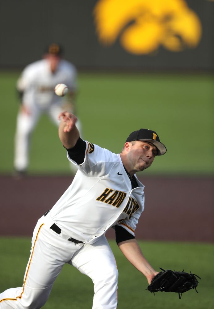 Iowa Hawkeyes Cole McDonald (11) during game one against UC Irvine Friday, May 3, 2019 at Duane Banks Field. (Brian Ray/hawkeyesports.com)