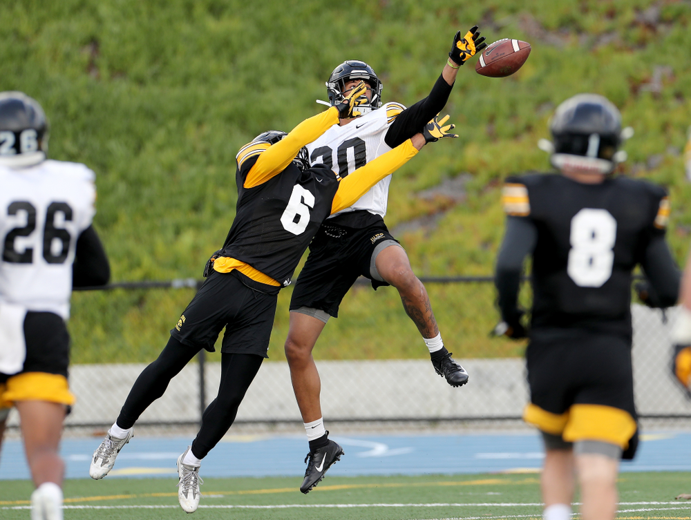 Iowa Hawkeyes defensive back Julius Brents (20) during Holiday Bowl Practice No. 3 Tuesday, December 24, 2019 at San Diego Mesa College. (Brian Ray/hawkeyesports.com)