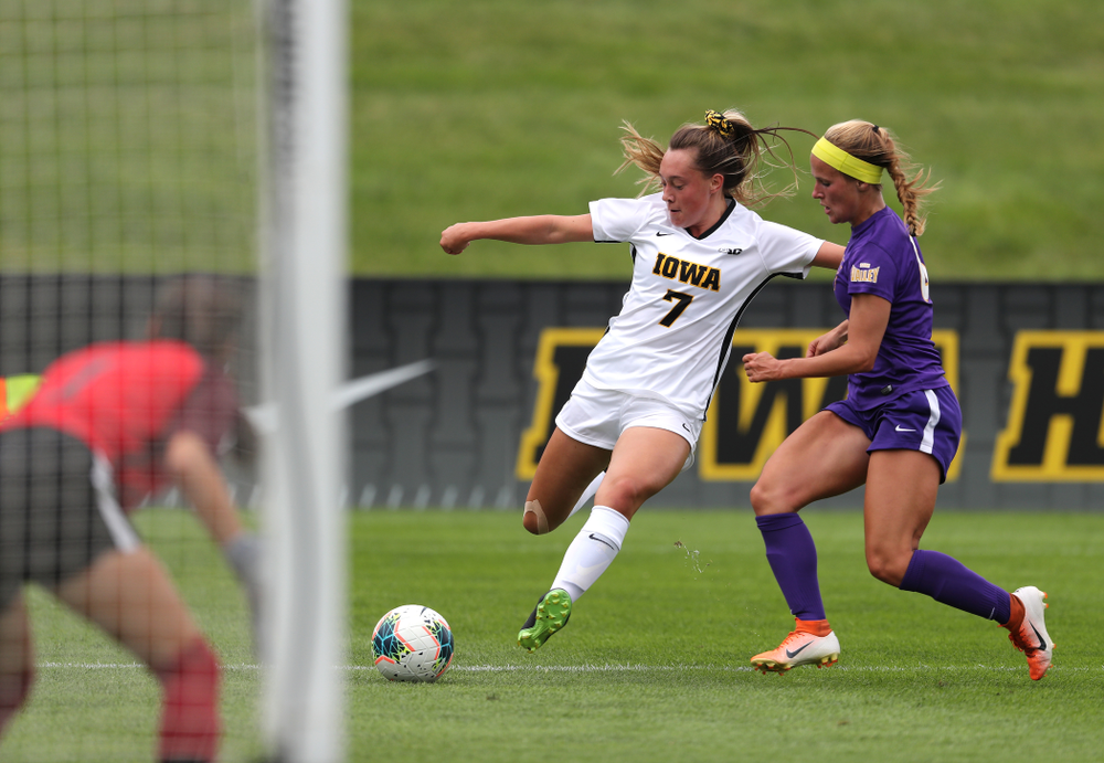 Iowa Hawkeyes forward Skylar Alward (7) during a 6-1 win over Northern Iowa Sunday, August 25, 2019 at the Iowa Soccer Complex. (Brian Ray/hawkeyesports.com)
