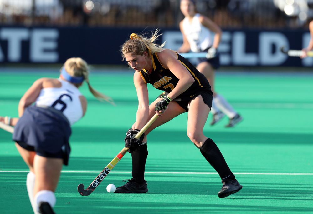 Iowa Hawkeyes Ellie Holley (7) against Penn State in the 2019 Big Ten Field Hockey Tournament Championship Game Sunday, November 10, 2019 in State College. (Brian Ray/hawkeyesports.com)