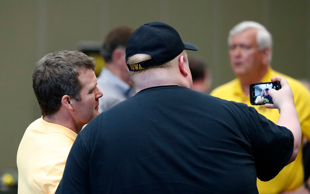 Tom Brands -- Hawkeye Fan Event at the Quad-Cities Waterfront Convention Center in Bettendorf, Iowa, on May 15, 2019.