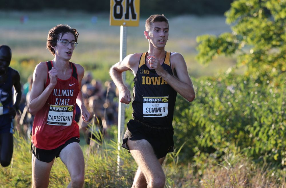IowaÕs Karson Sommer runs in the 2019 Hawkeye Invitational Friday, September 6, 2019 at the Ashton Cross Country Course. (Brian Ray/hawkeyesports.com)