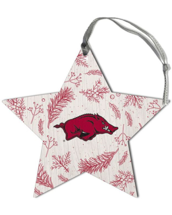 Arkansas Razorbacks Star Ornament Arkansas Razorbacks Store