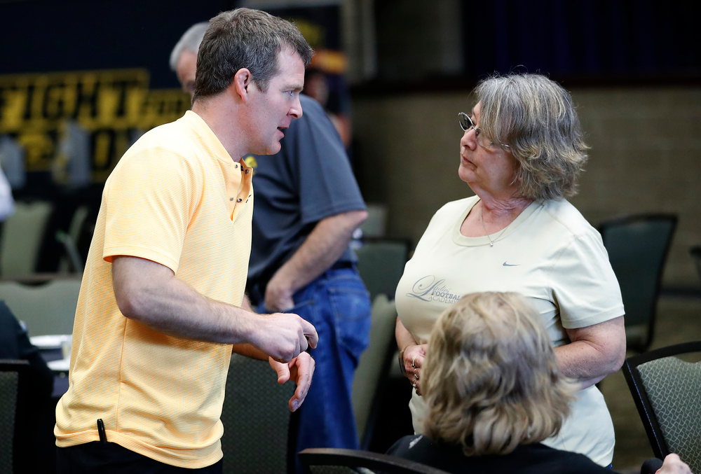 Tom Brands -- Hawkeye Fan Event at the Quad-Cities Waterfront Convention Center in Bettendorf, Iowa, on May 15, 2019.